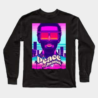 Peace of heaven synthwave california los angeles Long Sleeve T-Shirt